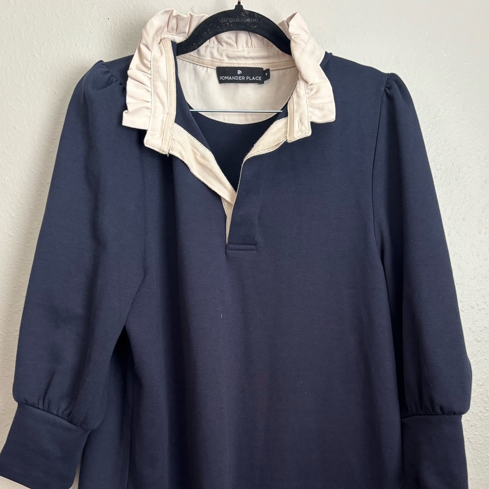 Tuckernuck Navy Dress with White Trim - Picture 7 of 13
